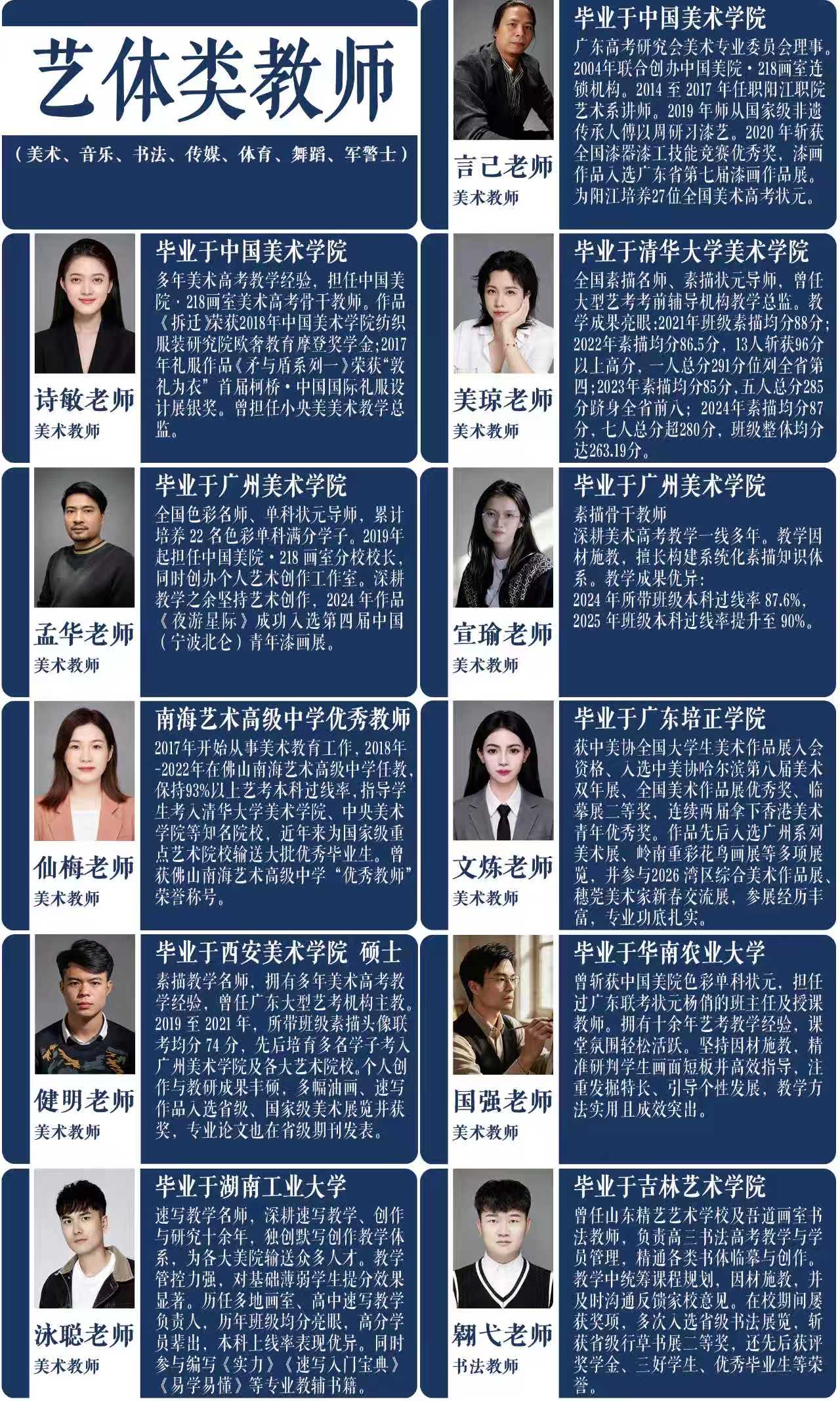 艺体类教师